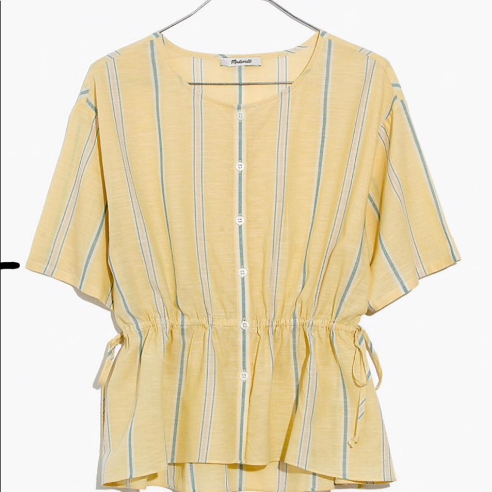 Madewell drawstring shirt